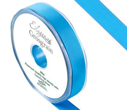 Eleganza Premium Grosgrain Ribbon 15mm x 20m Turquoise No.55 - Ribbons